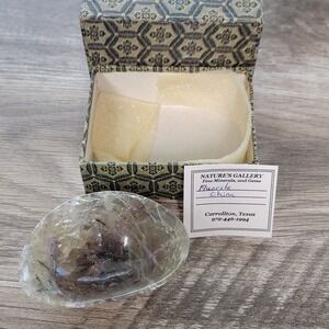 Vintage Natural Fluorite Carved China Bowl Smokey Gray Crystal Gemstone‎ Healing